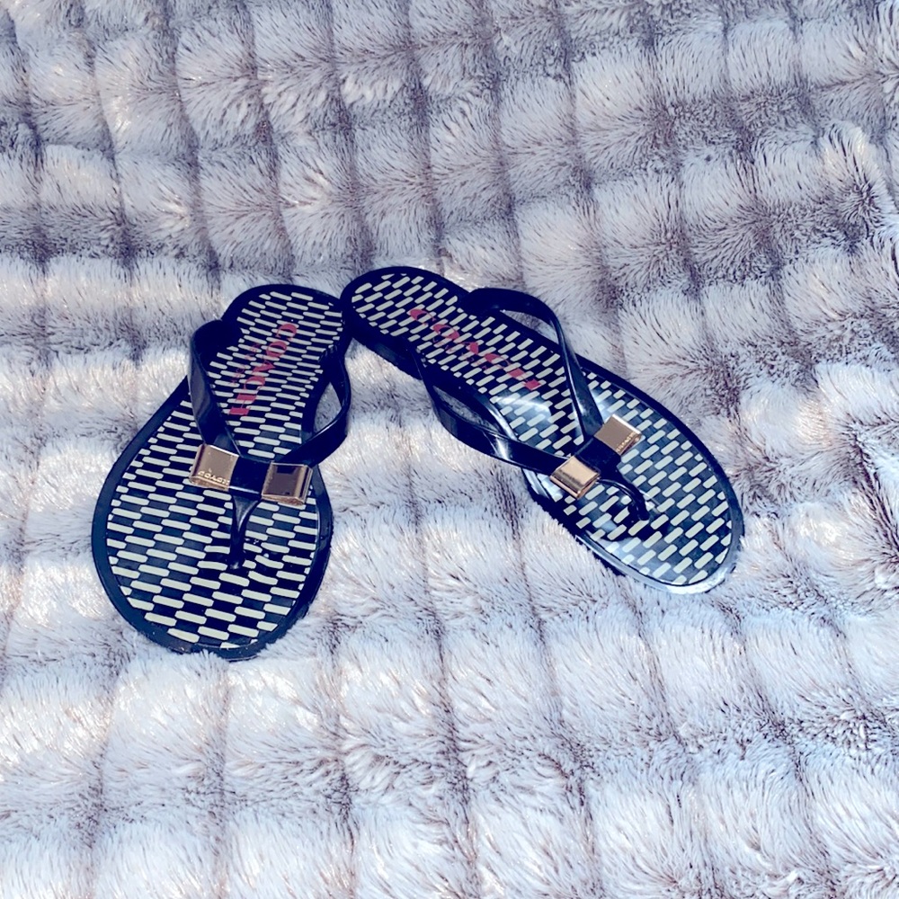 Coach Landon Jelly Flip Flops- Size women’s 5